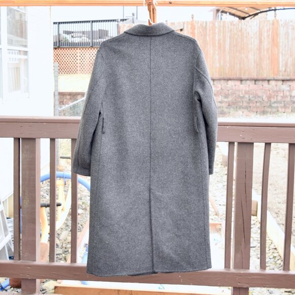 【SOLD】Dark Gray 40% Wool Coat - Uniqlo and JW Anderson Women Outwear - Picture 5 of 9